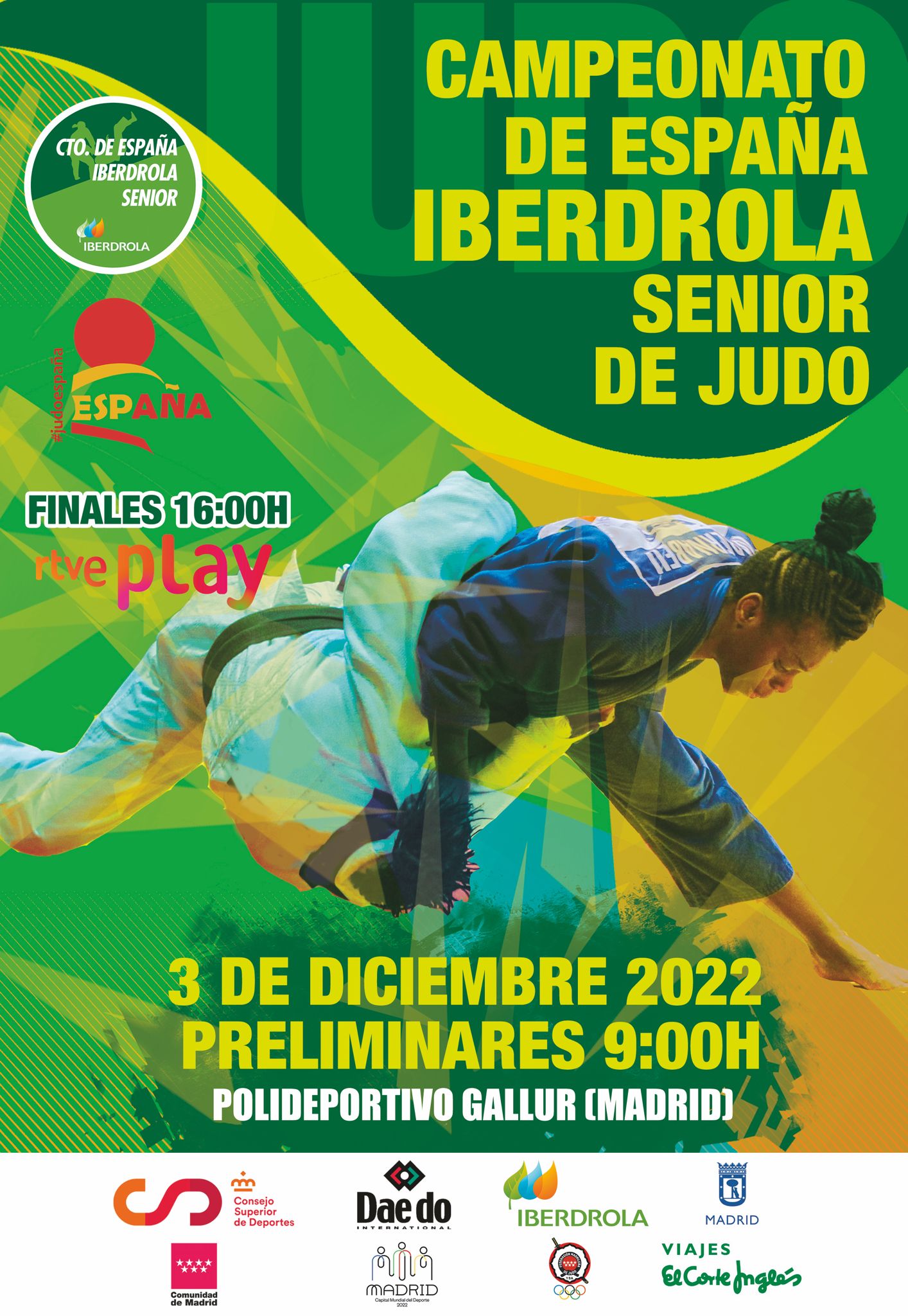 RESULTADOS - Fase Final del Campeonato de España de Judo Absoluto. 03-12-22